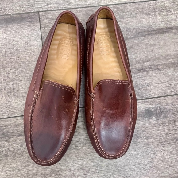 SPERRY gold cup meridian Brown Leather Slip-On Loafers /Moccasin Stitching 9.5 - Picture 1 of 7